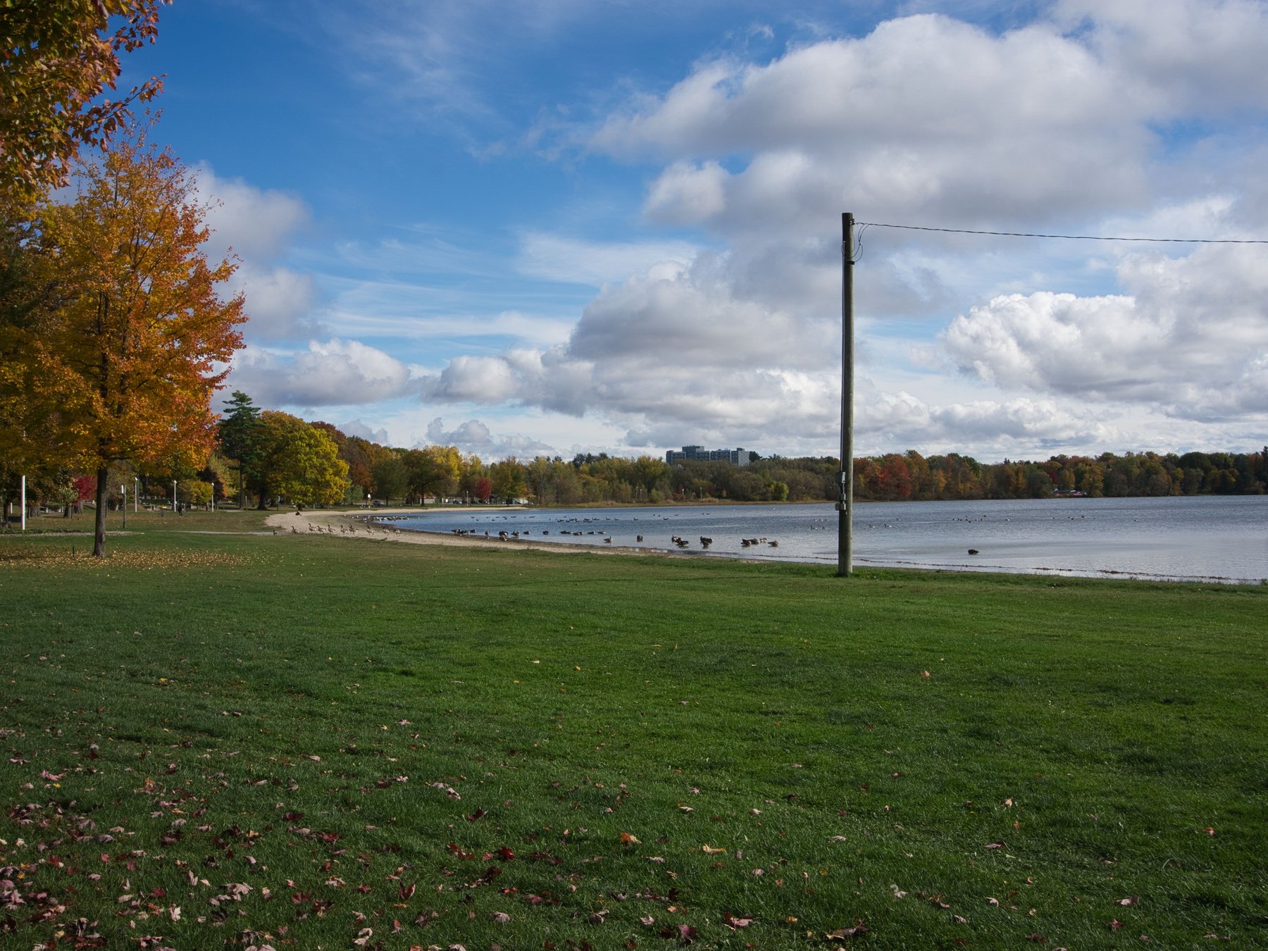 Autumn afternoon at Little Lake Park in Midland, Ontario