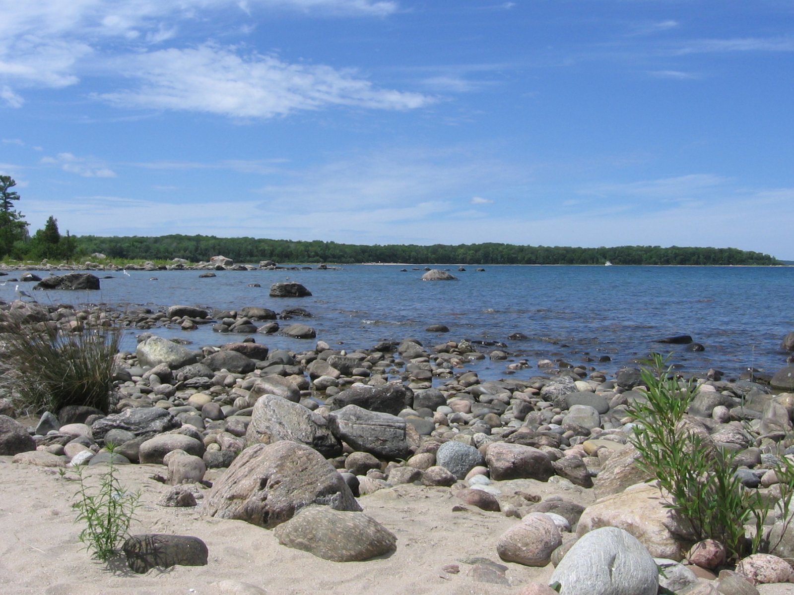 Rocky Georgian Bay shoreline at Awenda Provincial Park in Tiny Township